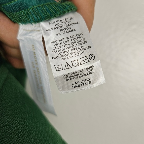 NEW Ann Taylor Paper Bay High Rise Dressy Shorts Sz 6 Green Pleated Office NWT - Picture 8 of 8